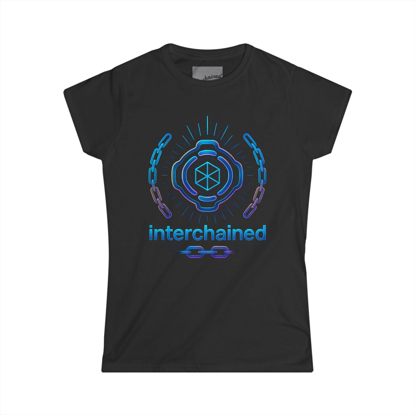 Interchained Women's Softstyle Tee - Empowerment Apparel, Casual Wear, Everyday Tee, Gift for Friends, Graphic Tee