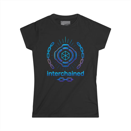 Interchained Women's Softstyle Tee - Empowerment Apparel, Casual Wear, Everyday Tee, Gift for Friends, Graphic Tee