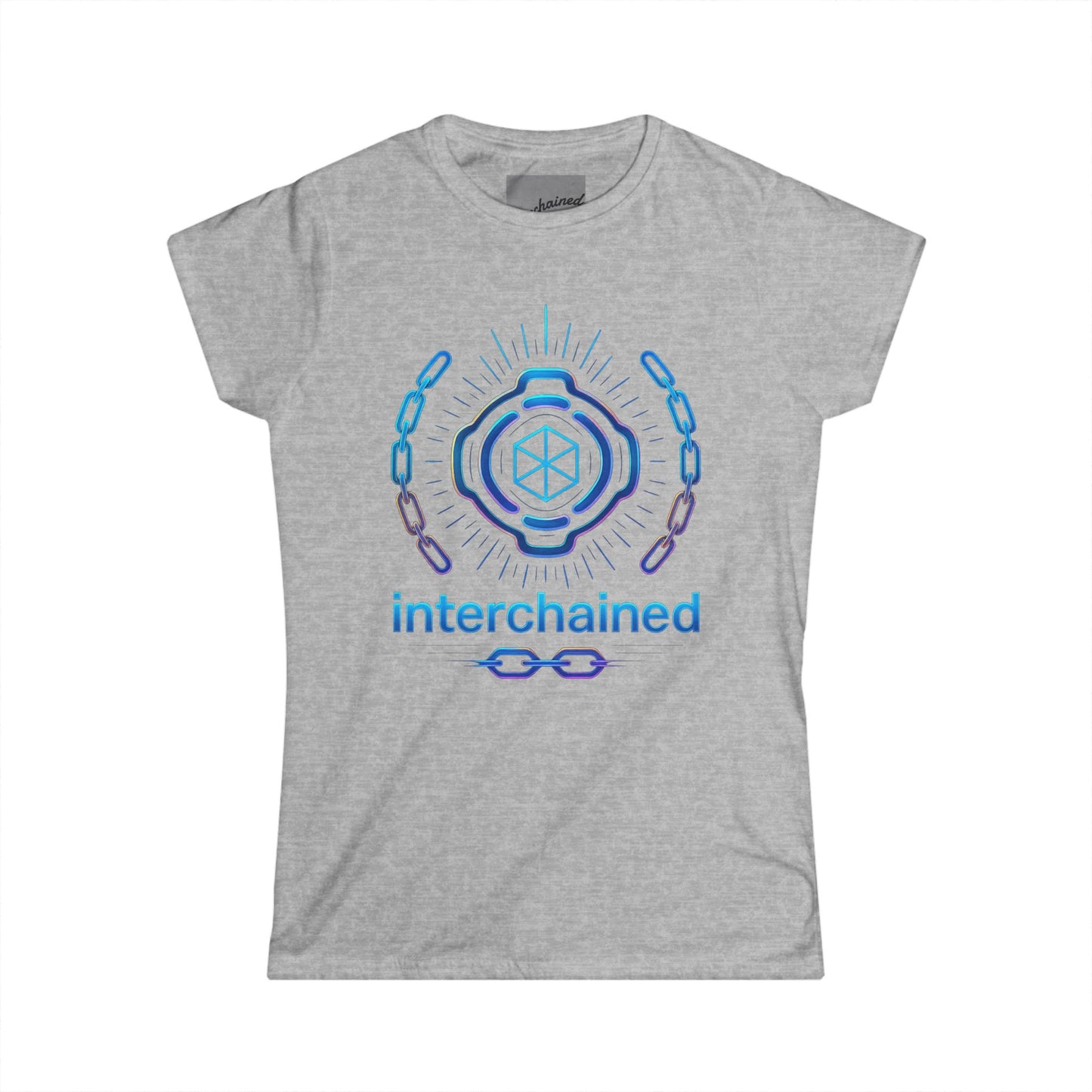 Interchained Women's Softstyle Tee - Empowerment Apparel, Casual Wear, Everyday Tee, Gift for Friends, Graphic Tee
