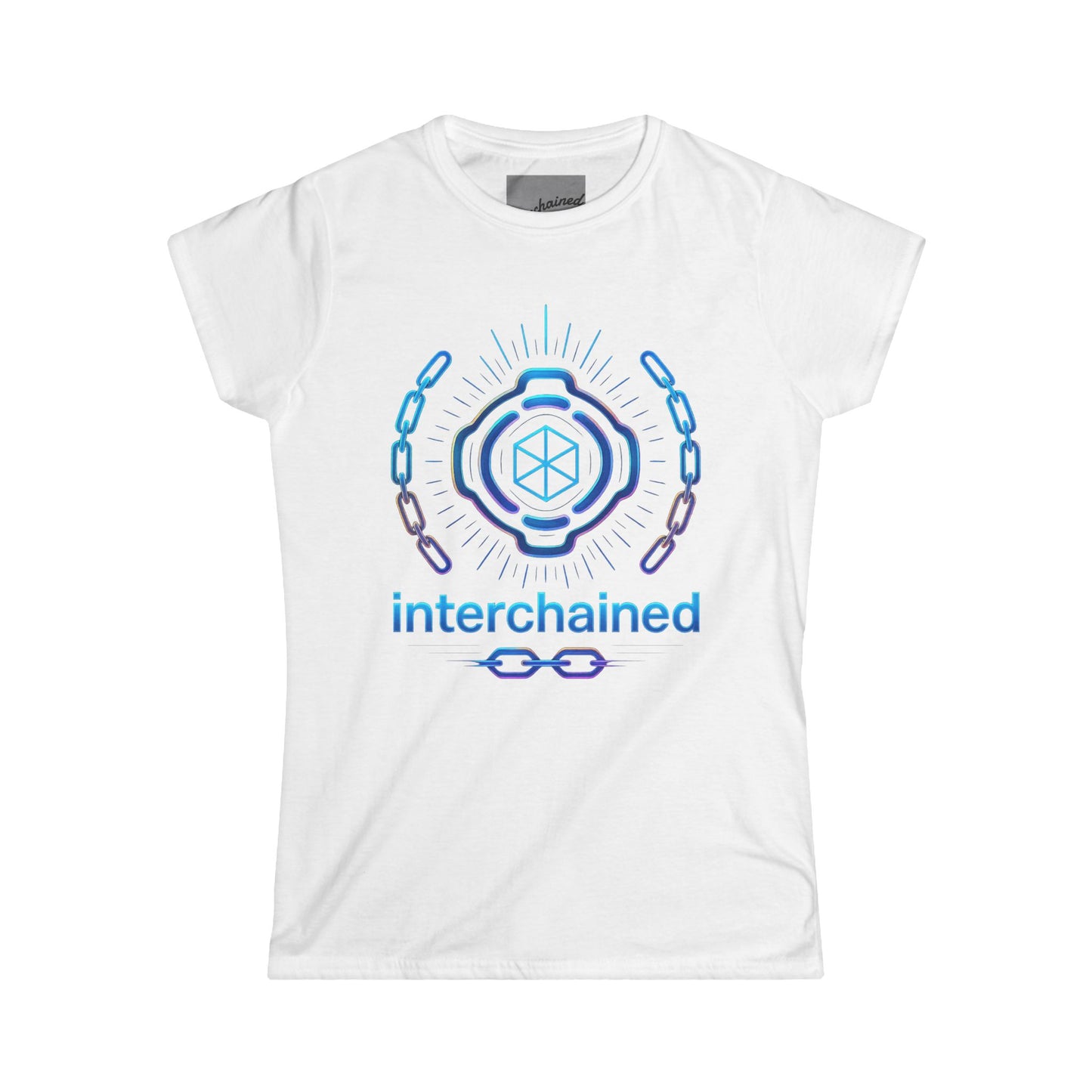 Interchained Women's Softstyle Tee - Empowerment Apparel, Casual Wear, Everyday Tee, Gift for Friends, Graphic Tee